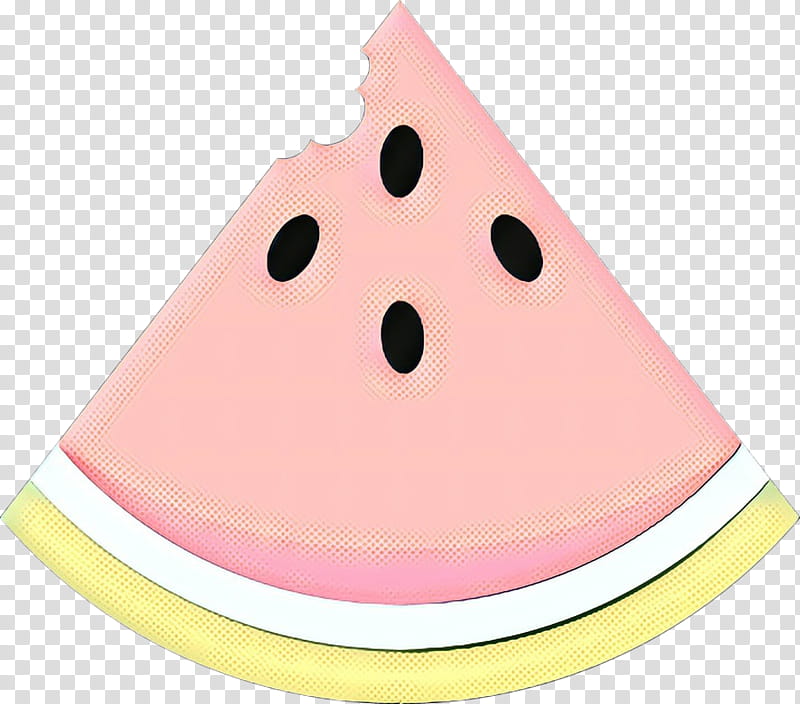 Cartoon Party Hat, Fruit, Pink, Melon, Watermelon, Cone, Smile transparent background PNG clipart