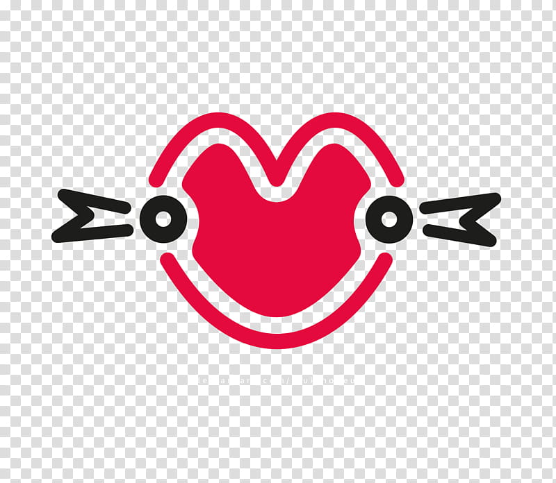 MOMOLAND Logo, red and black heart logo transparent background PNG clipart