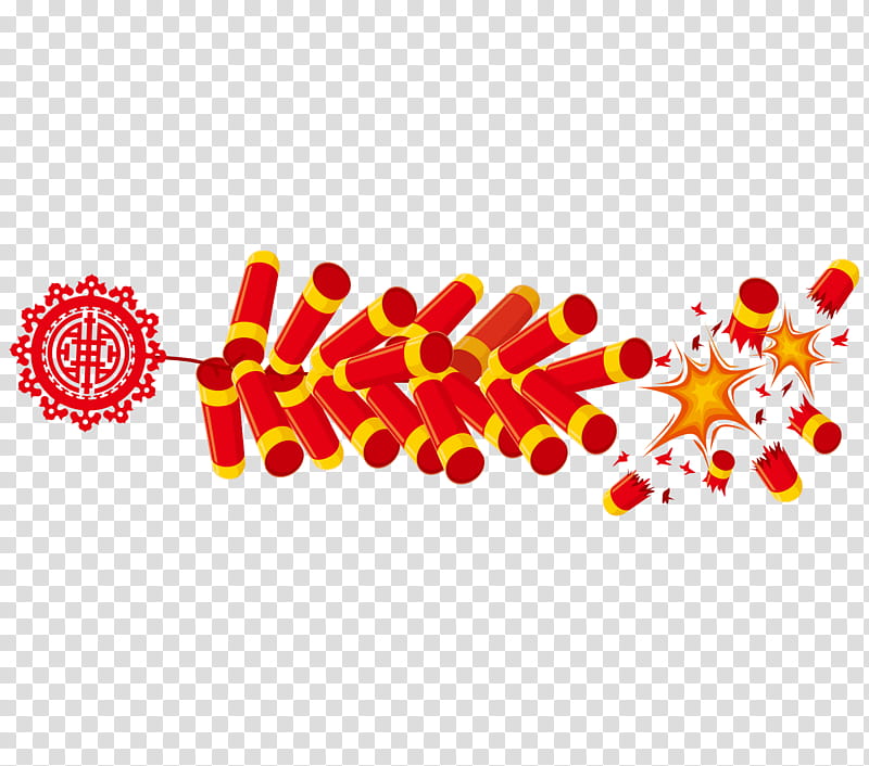 Chinese New Year Flower, Firecracker, Color, Oudejaarsdag Van De Maankalender, Text, Orange, Petal, Line transparent background PNG clipart