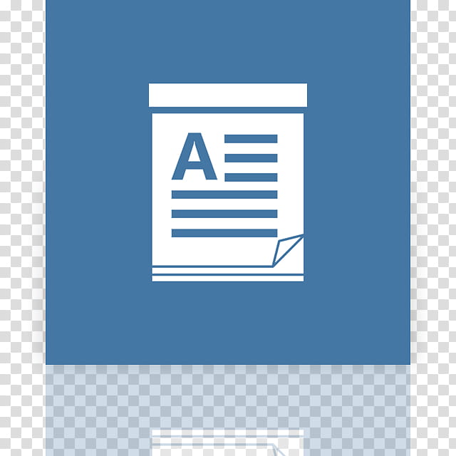 Metro UI Icon Set  Icons, Wordpad_mirror, blue and white document application icon transparent background PNG clipart