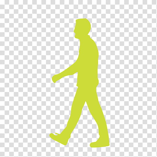 Man, Silhouette, Walking, Logo, Green, Yellow, Standing, Joint transparent background PNG clipart