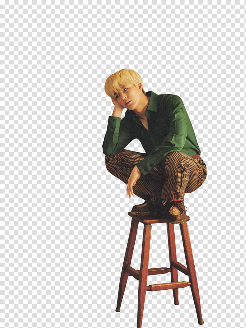 man sits on stool transparent background PNG clipart