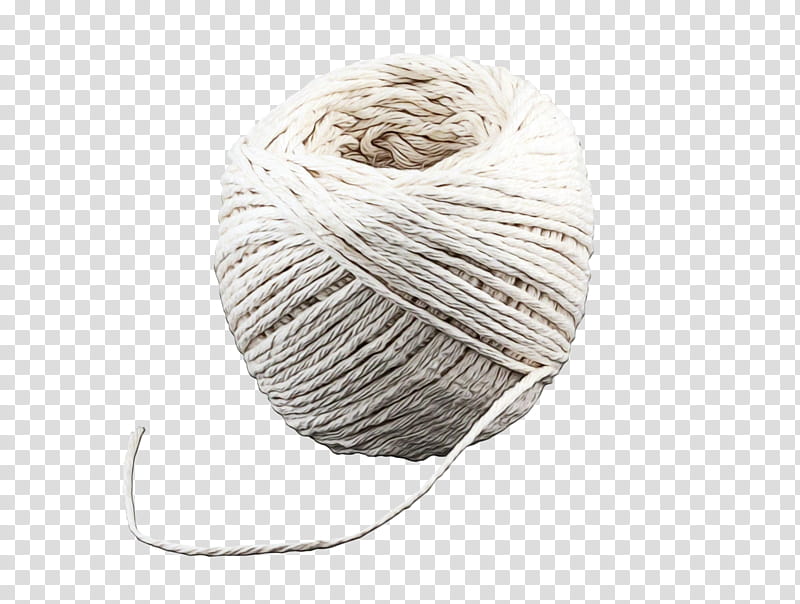 thread wool white twine rope, Watercolor, Paint, Wet Ink, Textile, Woolen, Beige, Hardware Accessory transparent background PNG clipart
