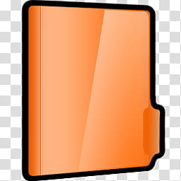 Folder Icons, Blank Orange transparent background PNG clipart