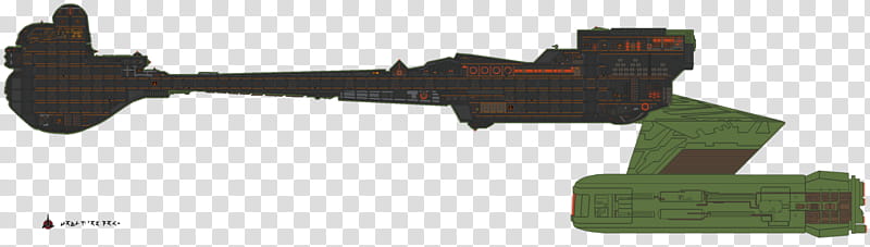 Klingon K&#;Tinga Class Battlecruiser transparent background PNG clipart