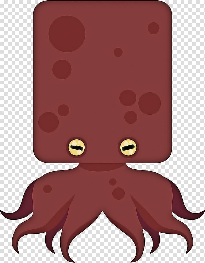 Octopus, Maroon, Cartoon, Brown, Giant Pacific Octopus, Liver transparent background PNG clipart