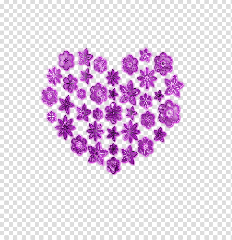 Regalo   Fans TPP, purple heart shaped petaled flowers illustration transparent background PNG clipart