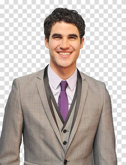 glee , Darren Criss in purple necktie transparent background PNG clipart