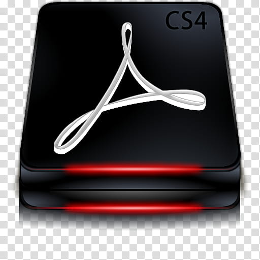 Adobe Reader Acrobat CS, Adobe Reader CS Black  icon transparent background PNG clipart