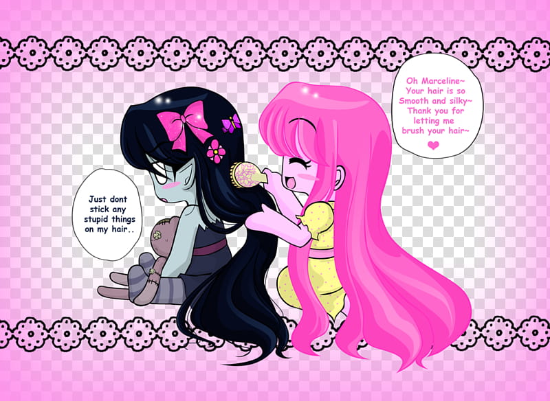 ~Bubblegum and Marceline~ transparent background PNG clipart