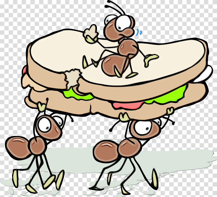 Ant, Picnic, Insect, Picnic Baskets, Food, Cartoon, Cheek, Pleased transparent background PNG clipart