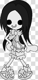 The icons of cute girls in cute dress, asaagao-girl- transparent background PNG clipart