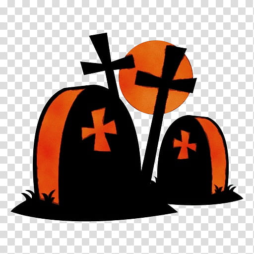 Halloween Cartoon, Watercolor, Paint, Wet Ink, Cemetery, Caskets, Headstone, Grave transparent background PNG clipart
