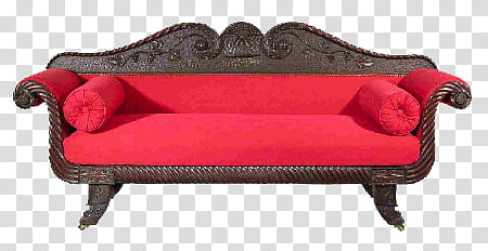Sofa, brown and red suede padded sofa transparent background PNG clipart