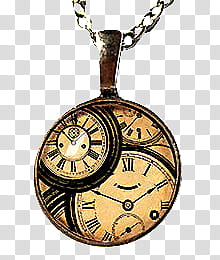 Clock Jewelry s, gold-colored pocket watch transparent background PNG clipart