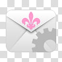 Girlz Love Icons , provisioning-email-settings, white mail illustration transparent background PNG clipart