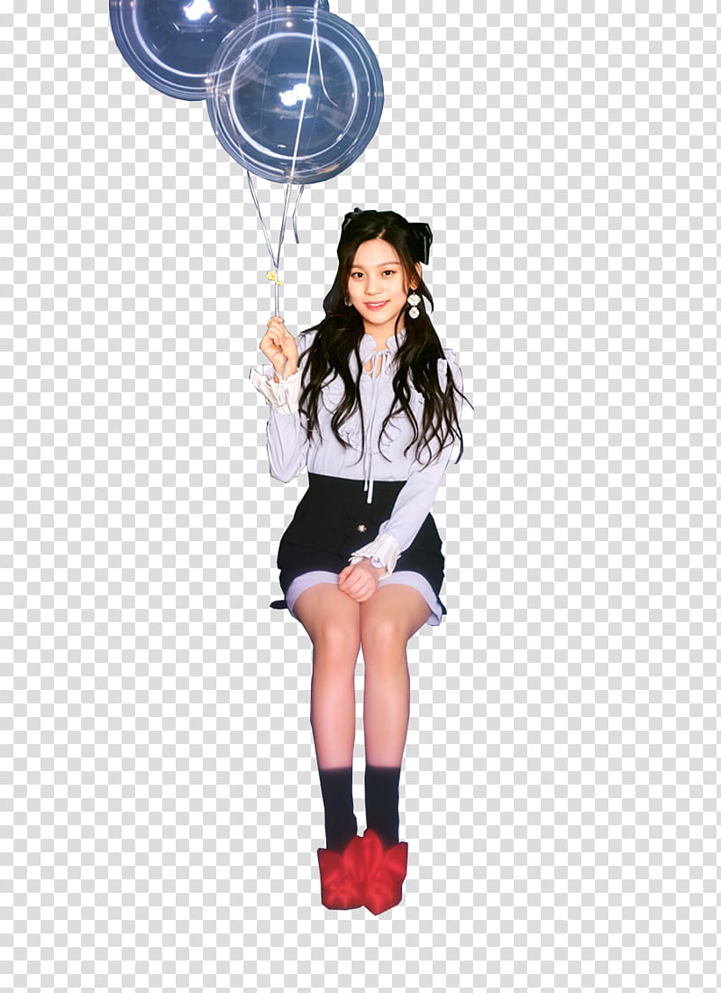 GFriend Time For The Moon Night, woman holding balloon transparent background PNG clipart