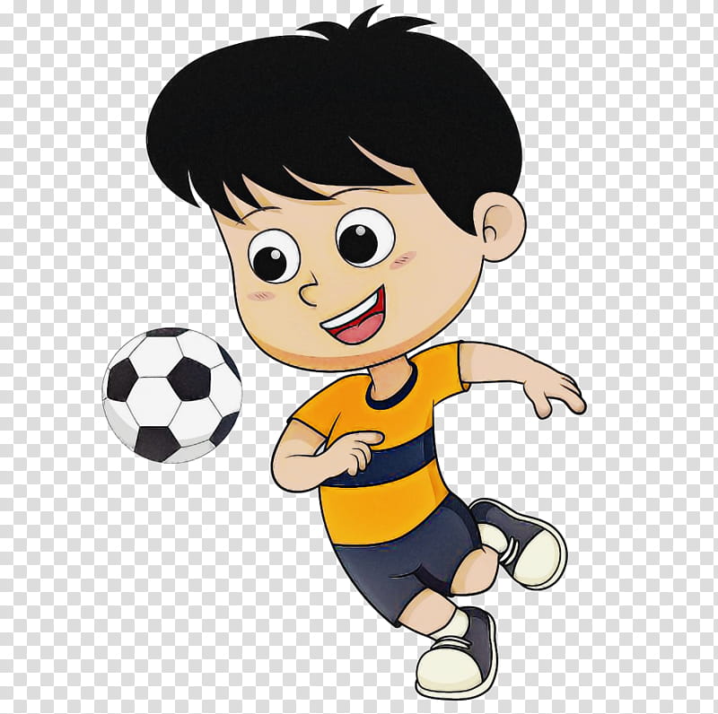 boy football soccer, Cartoon, Soccer Ball, Soccer Kick, Football Player, Soccer Player, Sports Equipment, Playing Sports transparent background PNG clipart