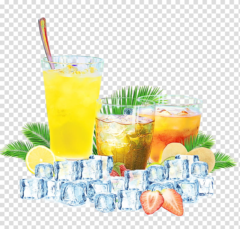Summer Fruit Juice, Watercolor, Paint, Wet Ink, Fizzy Drinks, Iced Tea, Lemonlime Drink, Orange Drink transparent background PNG clipart