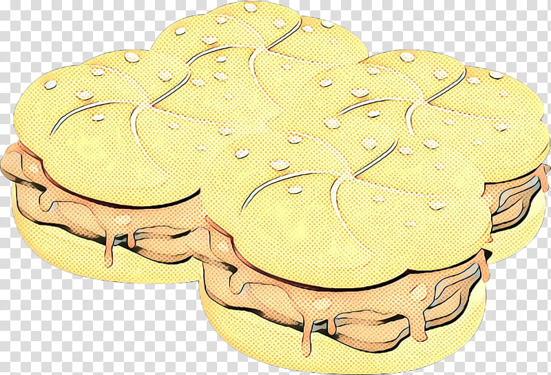 Retro, Pop Art, Vintage, Food, Yellow, Table, Cookie transparent background PNG clipart