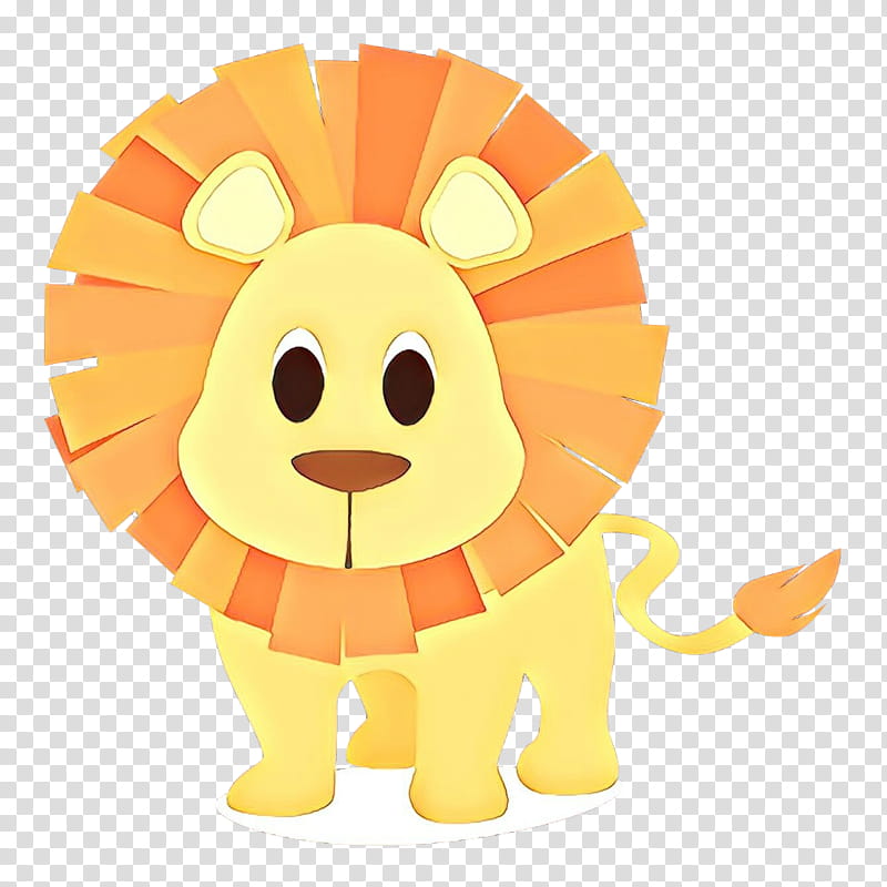 Orange, Cartoon, Yellow, Lion, Smile transparent background PNG clipart