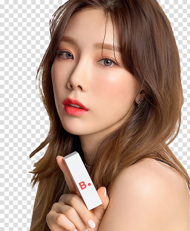 Taeyeon SNSD Banila, woman holding white box transparent background PNG clipart