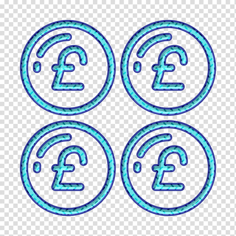 Money Funding icon Pound icon, Text, Turquoise, Line, Electric Blue, Symbol, Circle transparent background PNG clipart