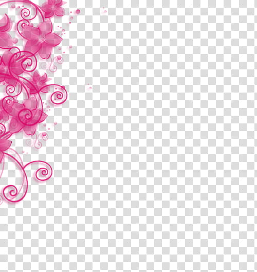 Flores, pink floral border transparent background PNG clipart
