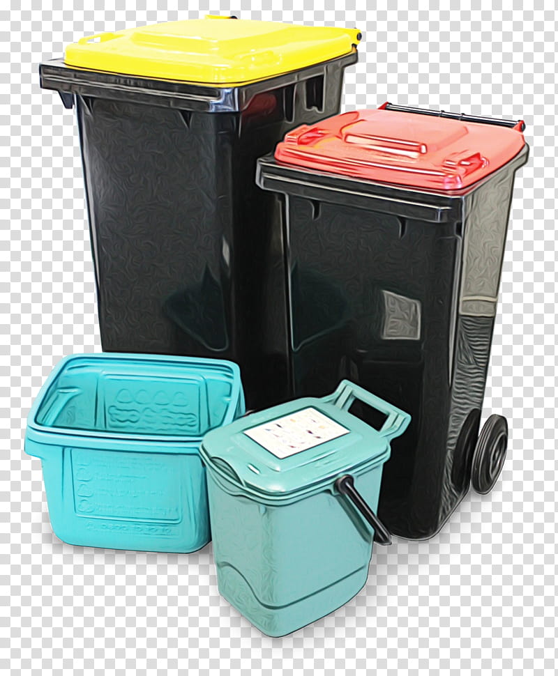 waste container plastic food storage containers waste containment recycling bin, Watercolor, Paint, Wet Ink, Lid transparent background PNG clipart