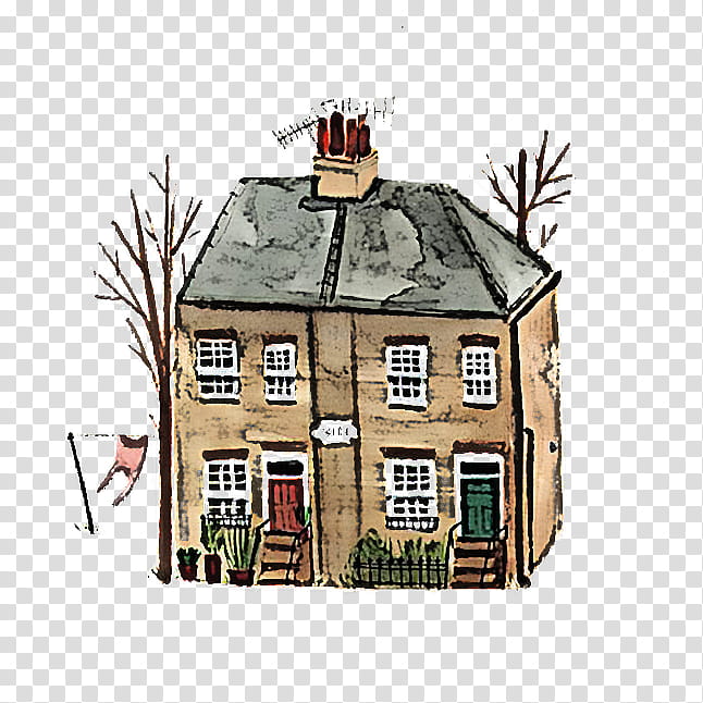 cartoon cottage house building roof, Cartoon, Home, Facade, Shed transparent background PNG clipart