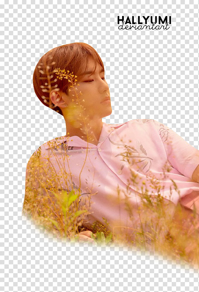 SEVENTEEN You Make My Day Follow Ver, man laying on brown grass wearing white button-up dress shirt transparent background PNG clipart