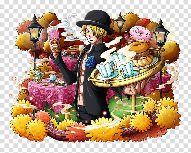 Sanji Vinsmoke, yellow haired One Piece Character transparent background PNG clipart