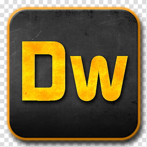 Orange Phoenix Icon , Dreamweaver, yellow Dw icon transparent background PNG clipart