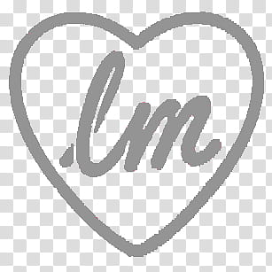 Logos Little Mix, gray heart with lm text transparent background PNG clipart