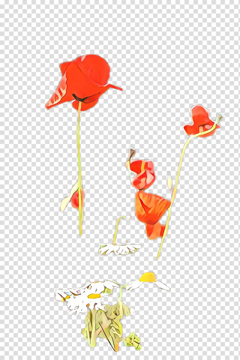 red flower coquelicot plant pedicel, Cartoon, Plant Stem, Poppy Family, Wildflower, Anthurium transparent background PNG clipart