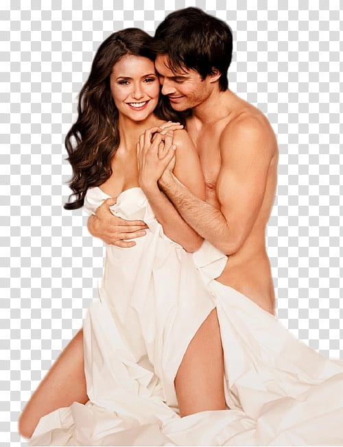 ft Ian Somerhalder and Nina Dobrev transparent background PNG clipart