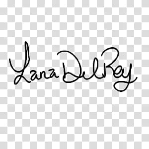 Signatures, Lana Del Rey text transparent background PNG clipart