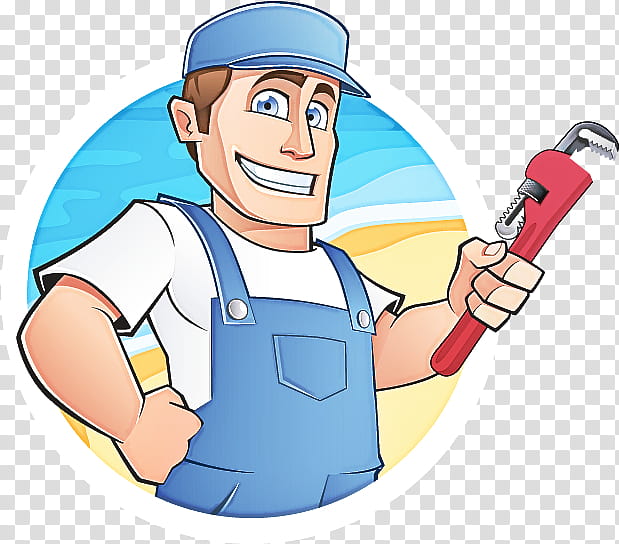 cartoon construction worker handyman plumber wrench, Cartoon, Monkey Wrench, Finger transparent background PNG clipart