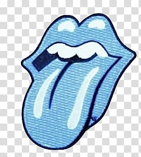 Patches, blue Rolling Stones logo transparent background PNG clipart