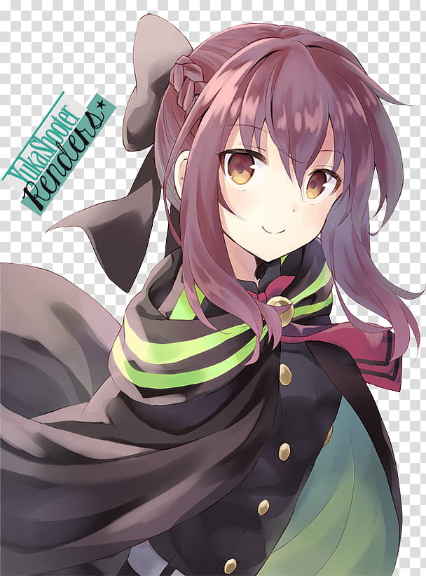 shinoa hiragi demon takeover anime character in purple