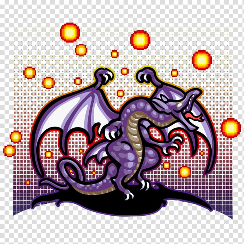 Bahamut Megaflare, purple and gray dragon transparent background PNG clipart