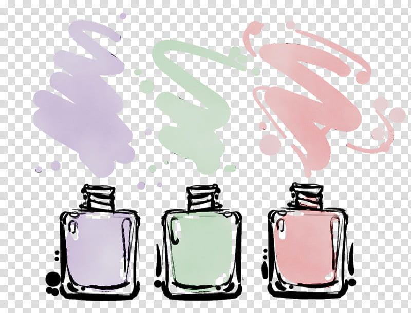 Watercolor, Paint, Wet Ink, Perfume, Pink M, Meter, Nail Polish, Nail Care transparent background PNG clipart
