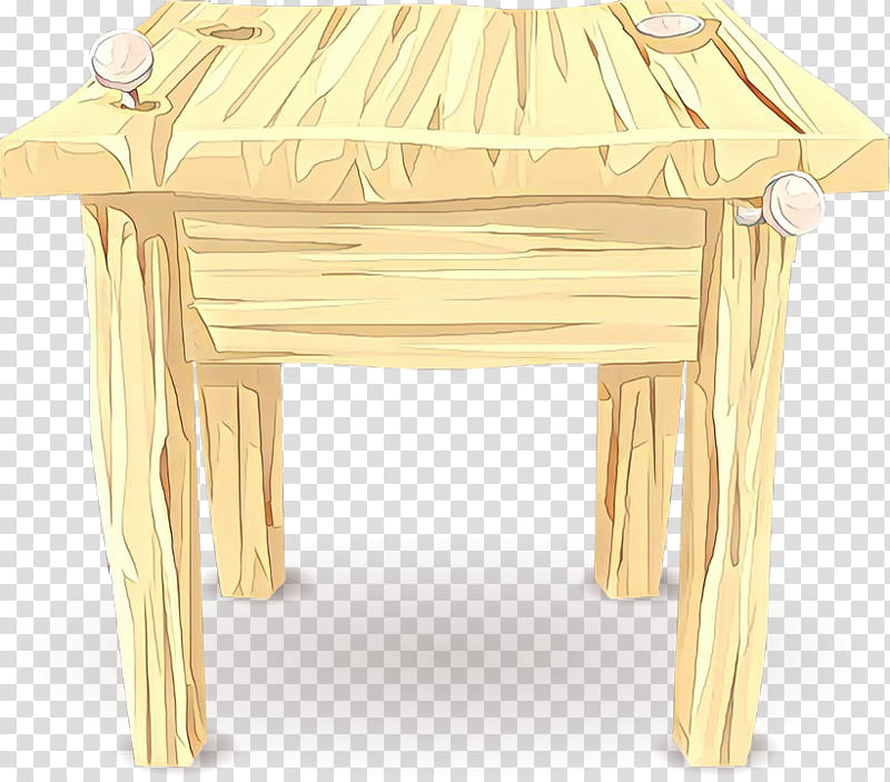 Wood Table, Cartoon, Angle, Furniture, Yellow, Stool, End Table, Desk transparent background PNG clipart