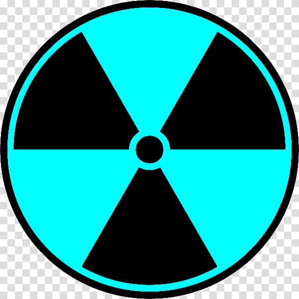 Radiation Symbol, Radioactive Decay, Hazard Symbol, Drawing, Nuclear Explosion, Aqua, Turquoise, Blue transparent background PNG clipart