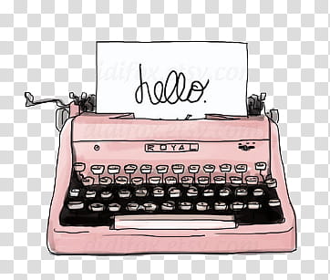 Doodles and Drawing , Royal typewriter transparent background PNG clipart