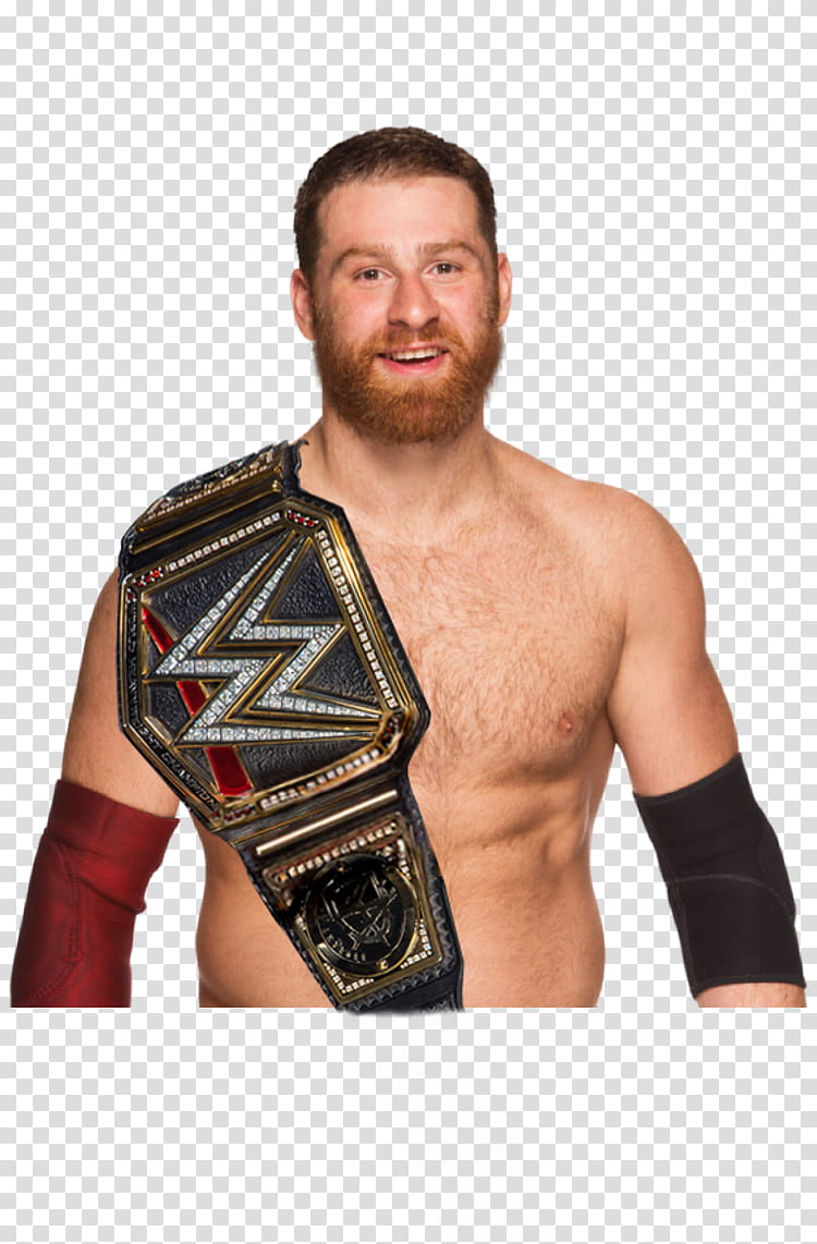 Sami Zayn w WWE Title transparent background PNG clipart