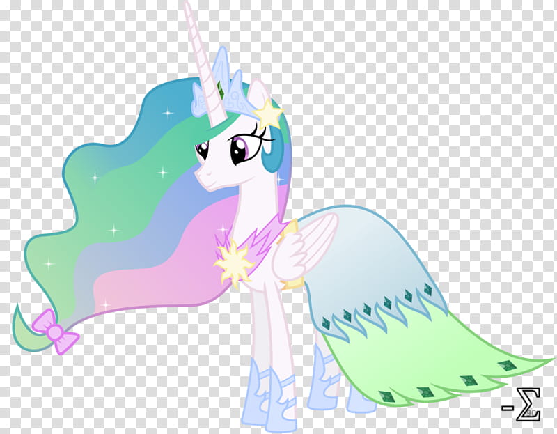 Princess Celestia&#;s Gala Dress, white and multicolored unicorn transparent background PNG clipart