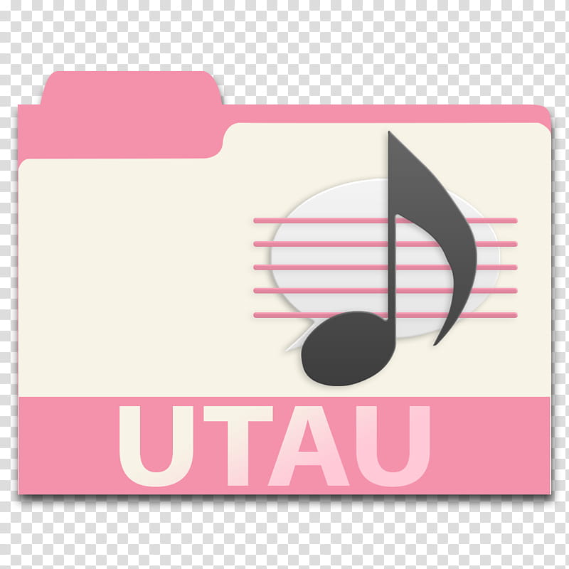 OS X Yosemite UTAU Synth Icon, UTAU_UTAU-Folder, pink music folder icon transparent background PNG clipart