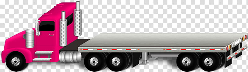 pink and gray flatbed truck illustration transparent background PNG clipart