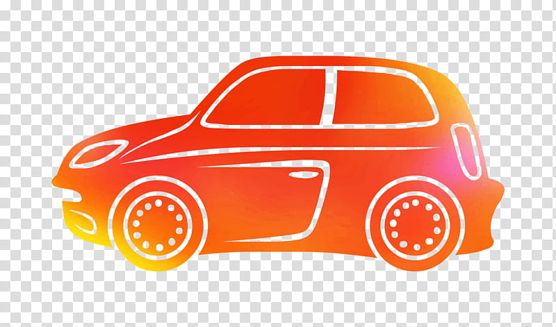 Classic Car, Compact Car, Model Car, Car Door, Vehicle, Physical Model, Orange, Red transparent background PNG clipart